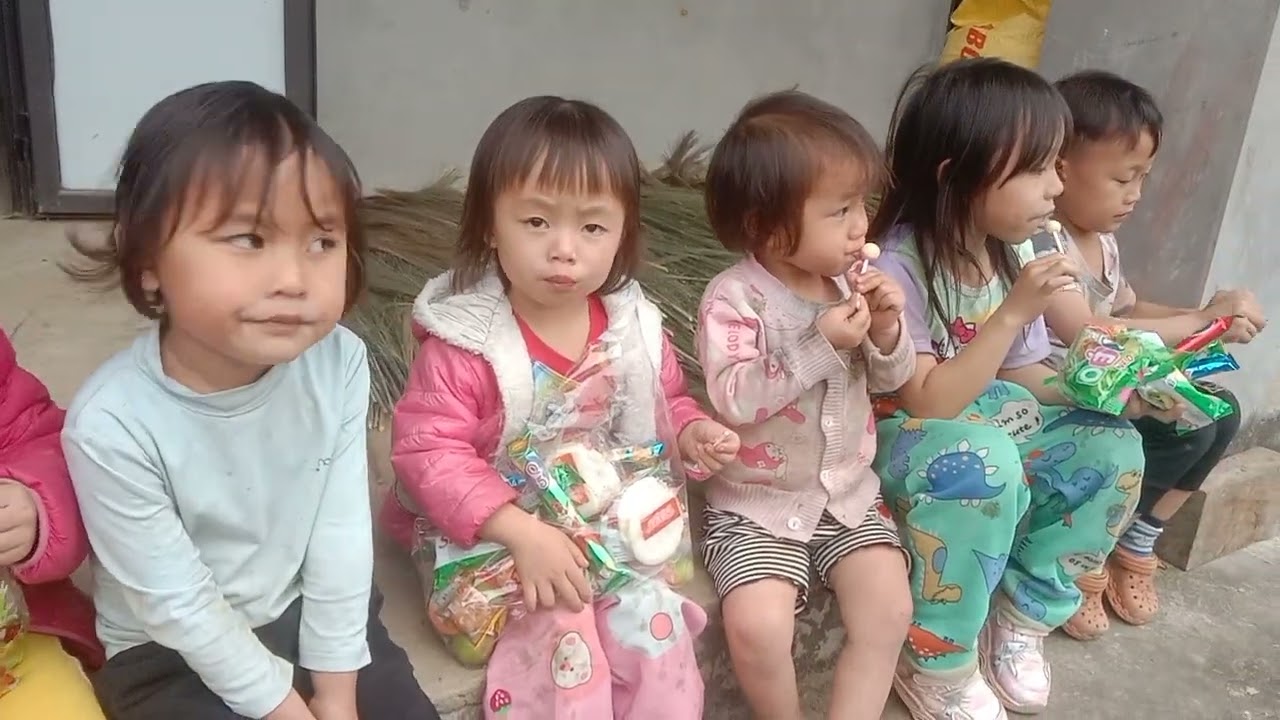 The excitement of highland children when they have candy to eat