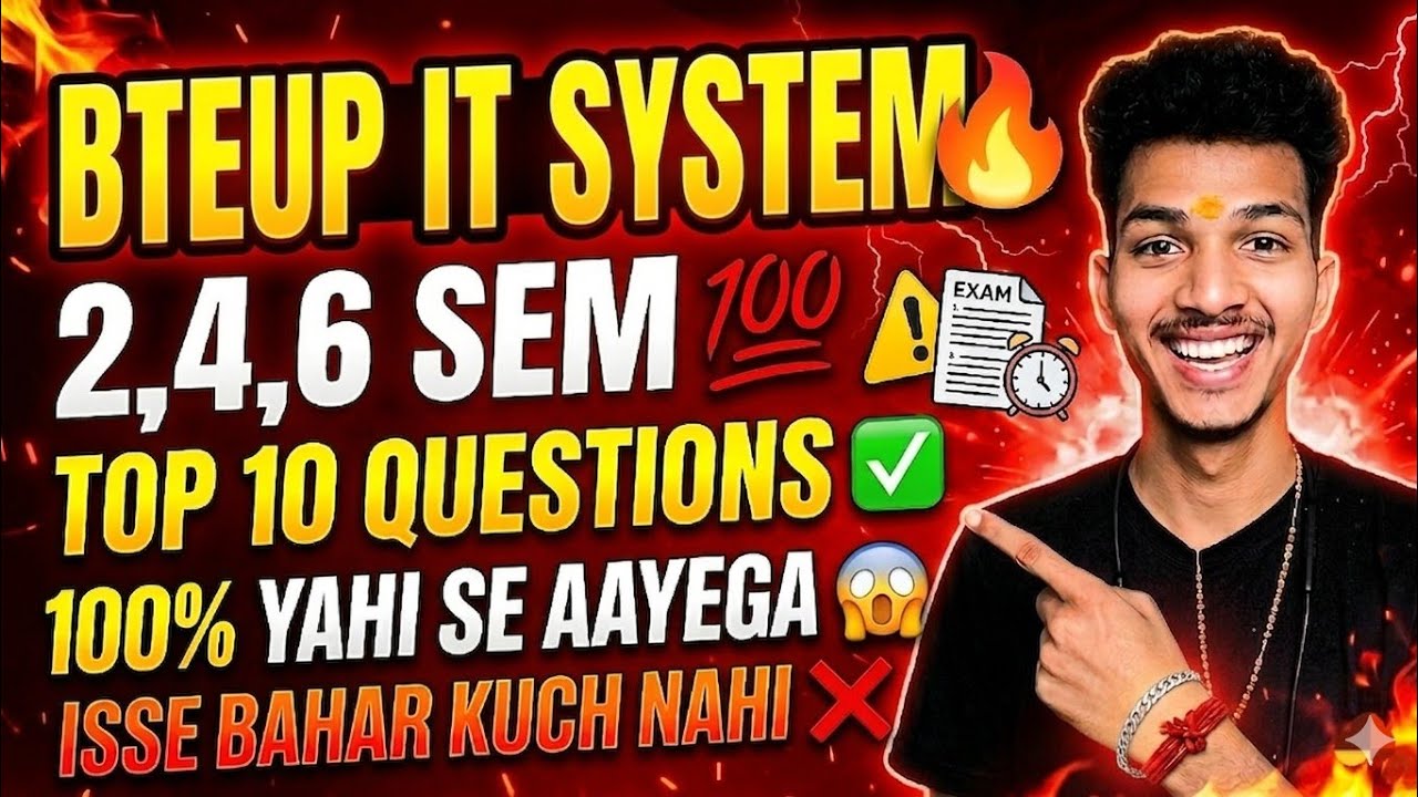  BTEUP IT System Full Revision 🔥 | One Shot + Important Questions | Pass Guarantee 💯