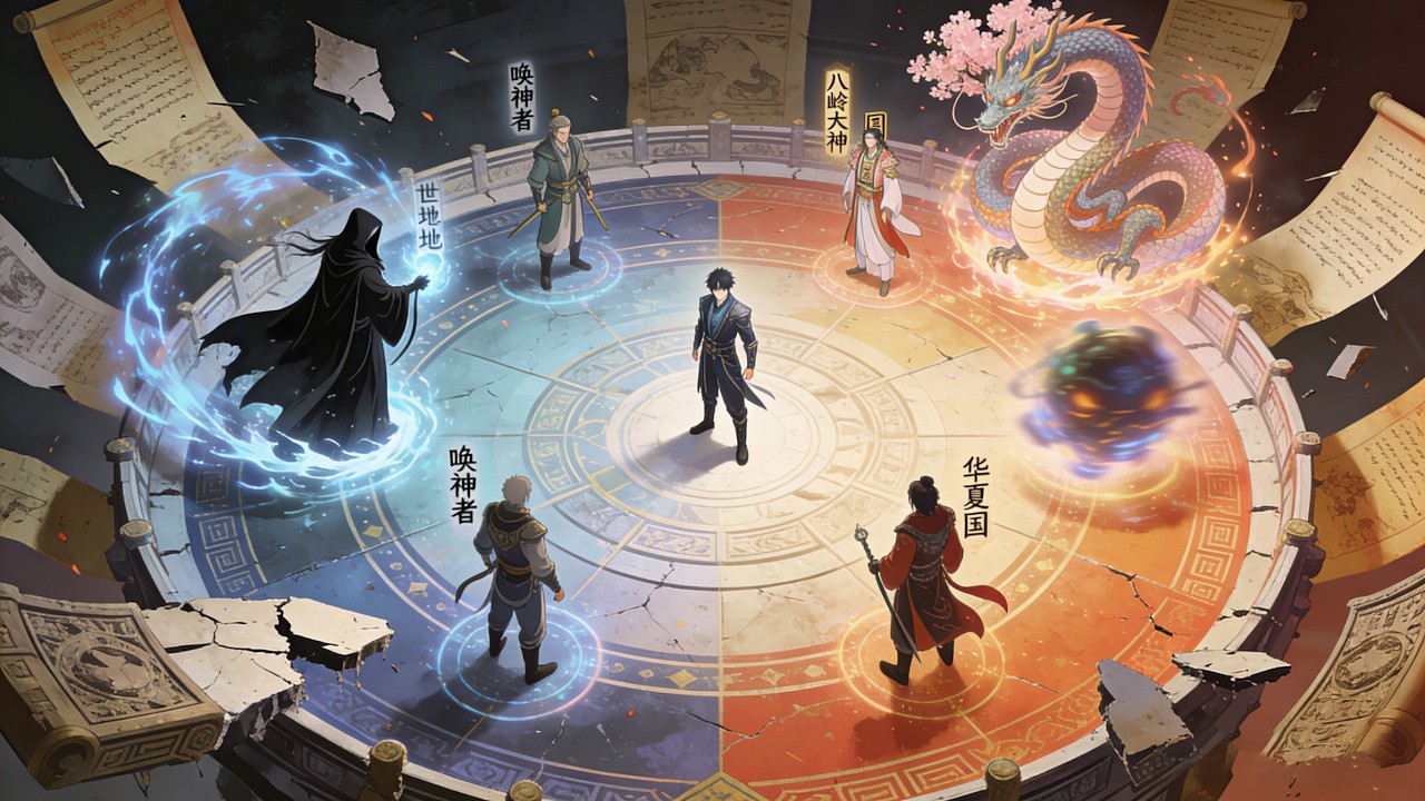 【一口气看完】《气运擂台，华夏诸神震惊全世界！》：时空的文化断裂，五千年的文明记载全部消失，小伙穿越而来带着强大的历史知识拯救华夏。#穿越 #動漫