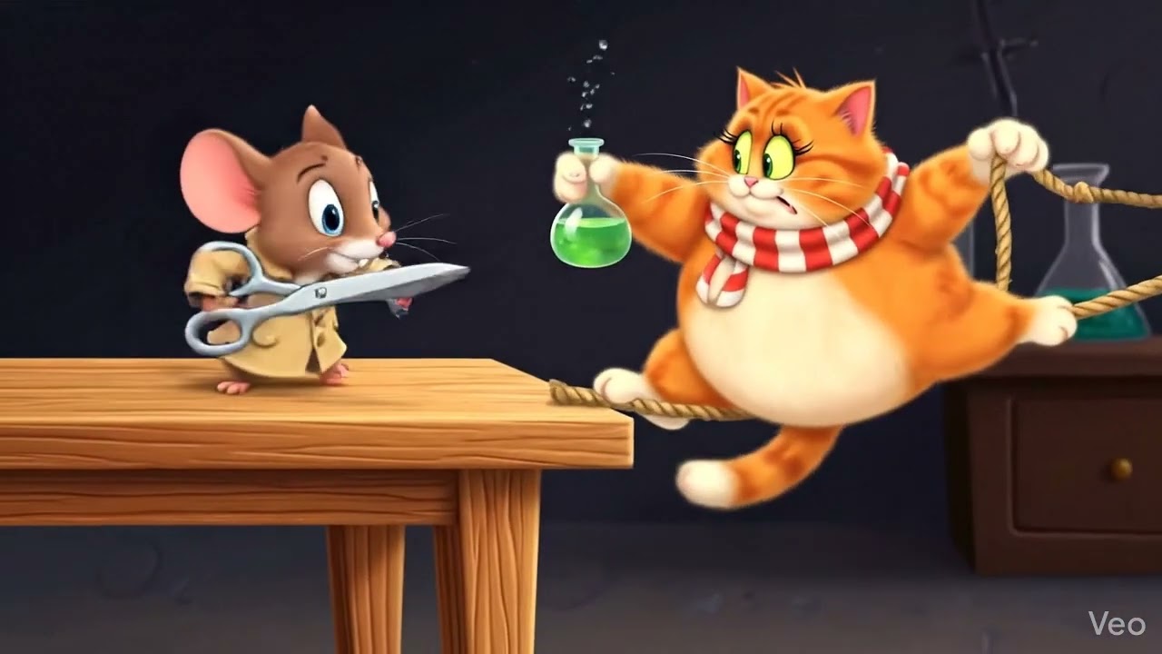 Ai animation cat 🐭 Fat Cat Fail! #Cartoon #Funny
