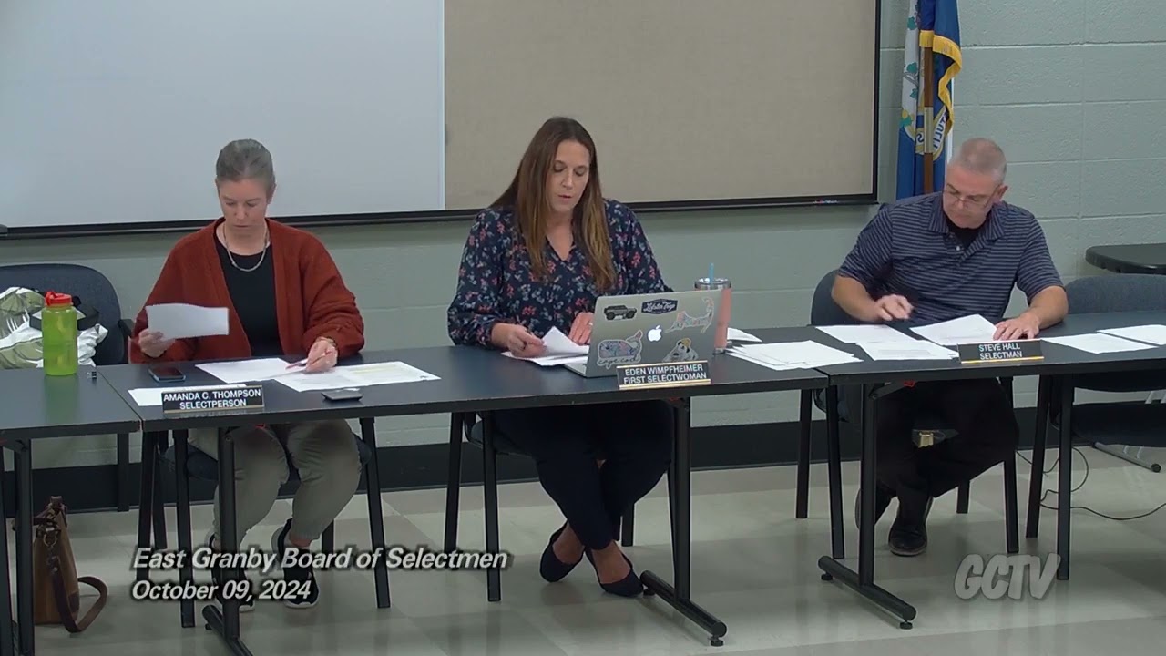 East Granby Board of Selectmen - 10-09-24