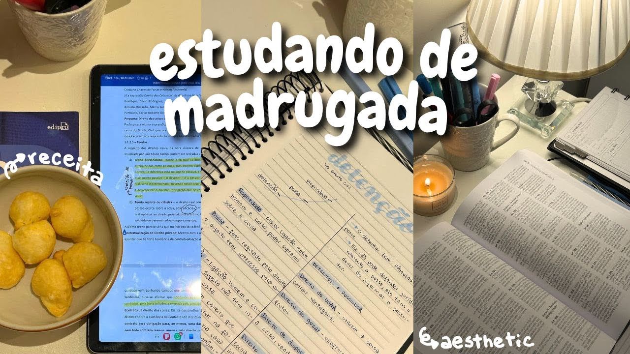 Study vlog de madrugada | desacumulando matéria da faculdade ✨📚