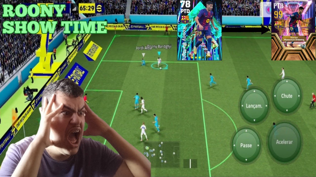 Transformei roony em showtime 😱⚽ no efootball 2026 mobile