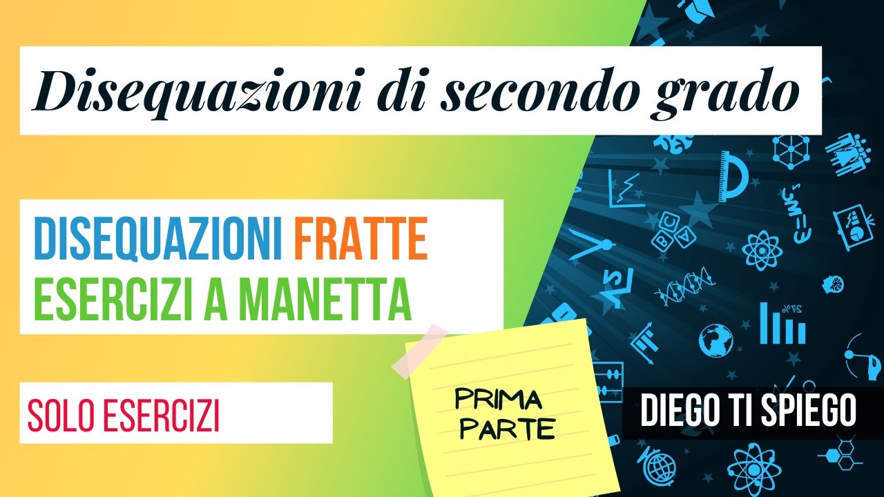 DISEQUAZIONI DI SECONDO GRADO FRATTE #1: solo esercizi