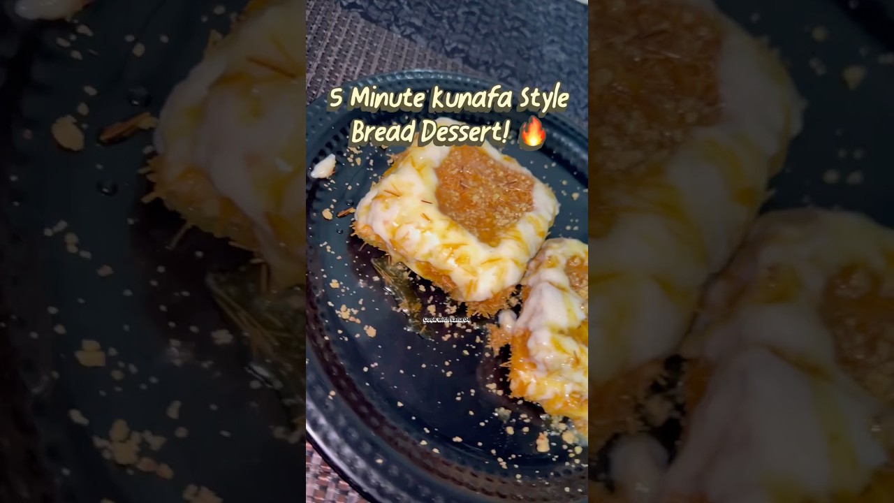 Kunafa Style Crispy Bread Dessert 😍 | 5 Min Unique Sweet Recipe