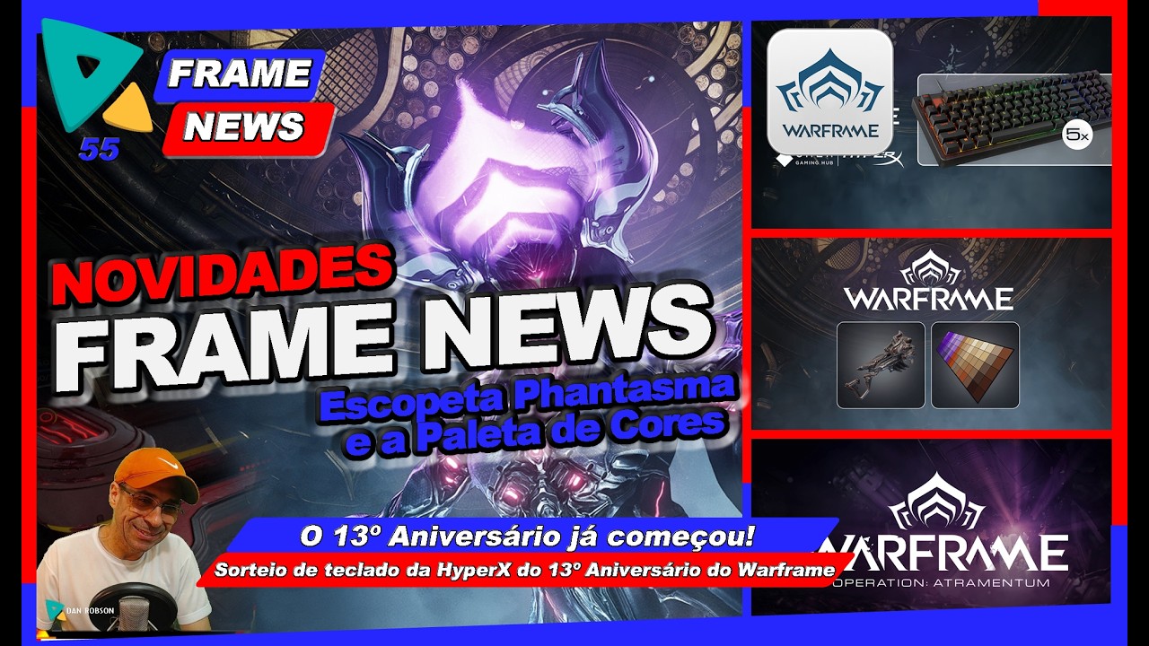 #warframe  - FRAME NEWS 55 - Paleta de cores Grátis !  Sorteio de teclado da HyperX - Itens 13 anos