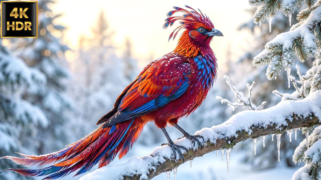 Strange Birds of the Winter Forest – Rare Footage in 4K Nature ASMR