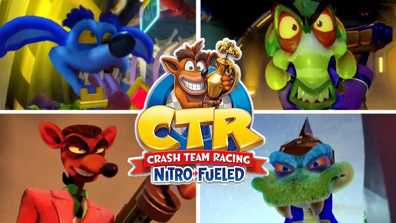 Crash Team Racing Nitro-Fueled | Todos los Jefes - Español Latino