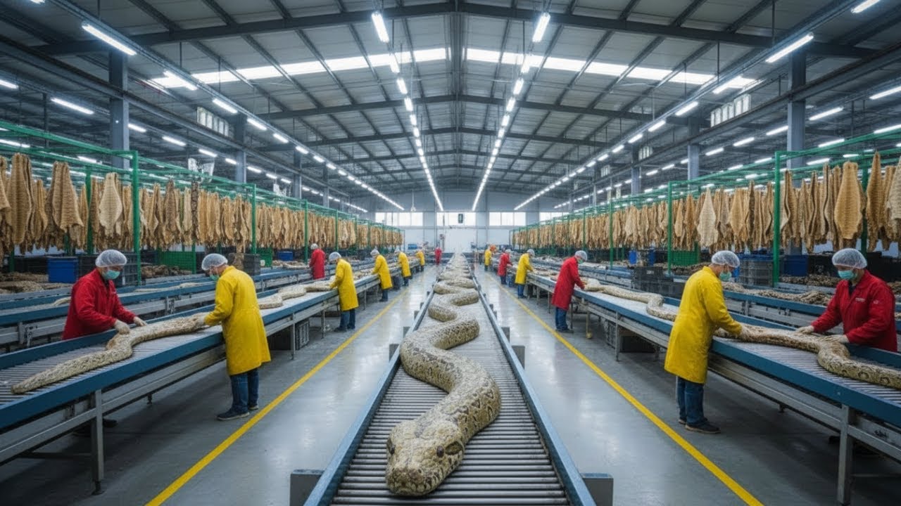 How Premium Snake Leather Is Made: From Rawhide to Luxury Goods | Full Process