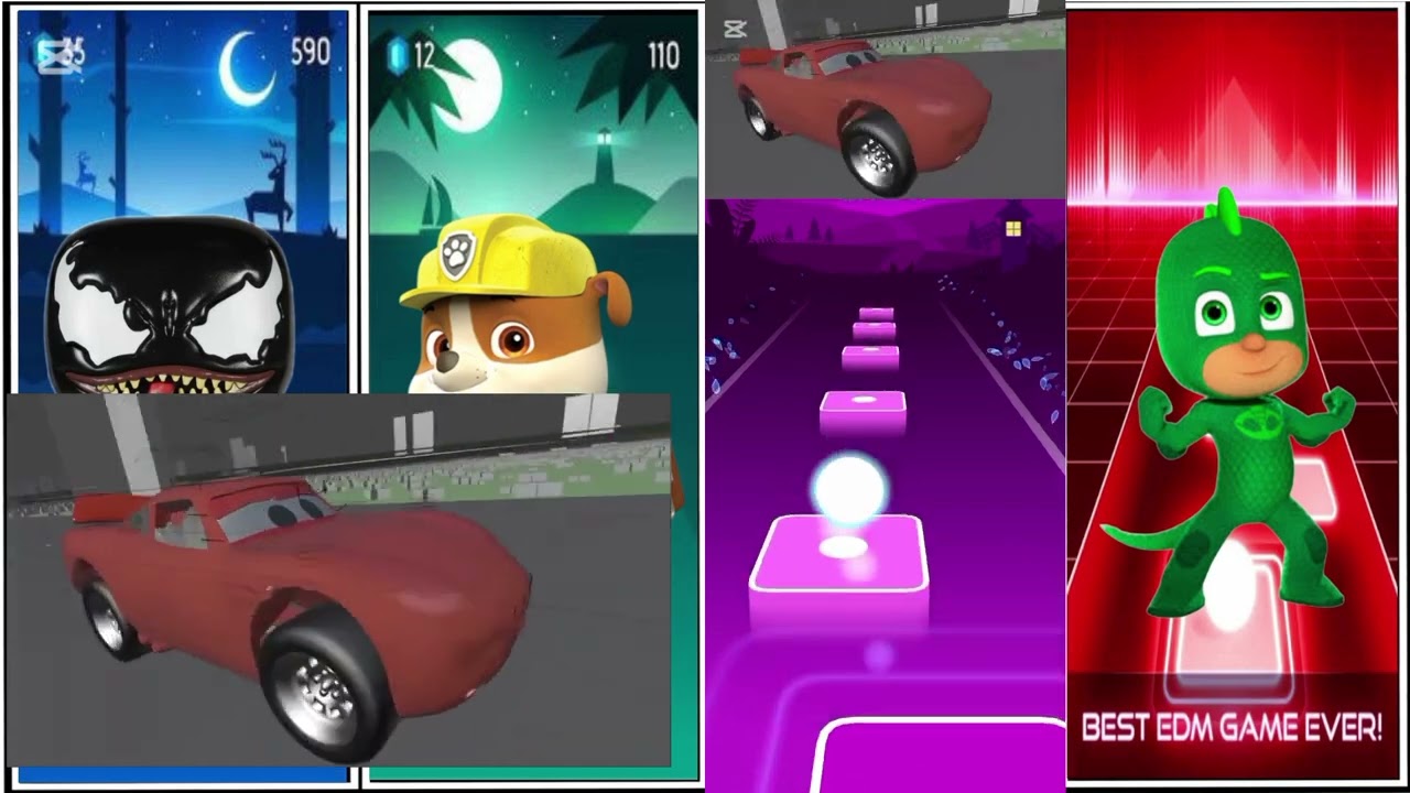 VENOM VS PAWS PATRUL RUBL VS LIGHTING MCQUEEN VS PJ MASKS GETKO VS TILES HOP