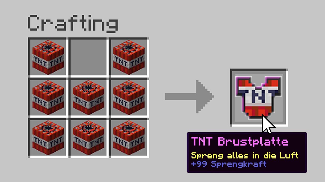 Wir können aus JEDEM Block RÜSTUNG craften