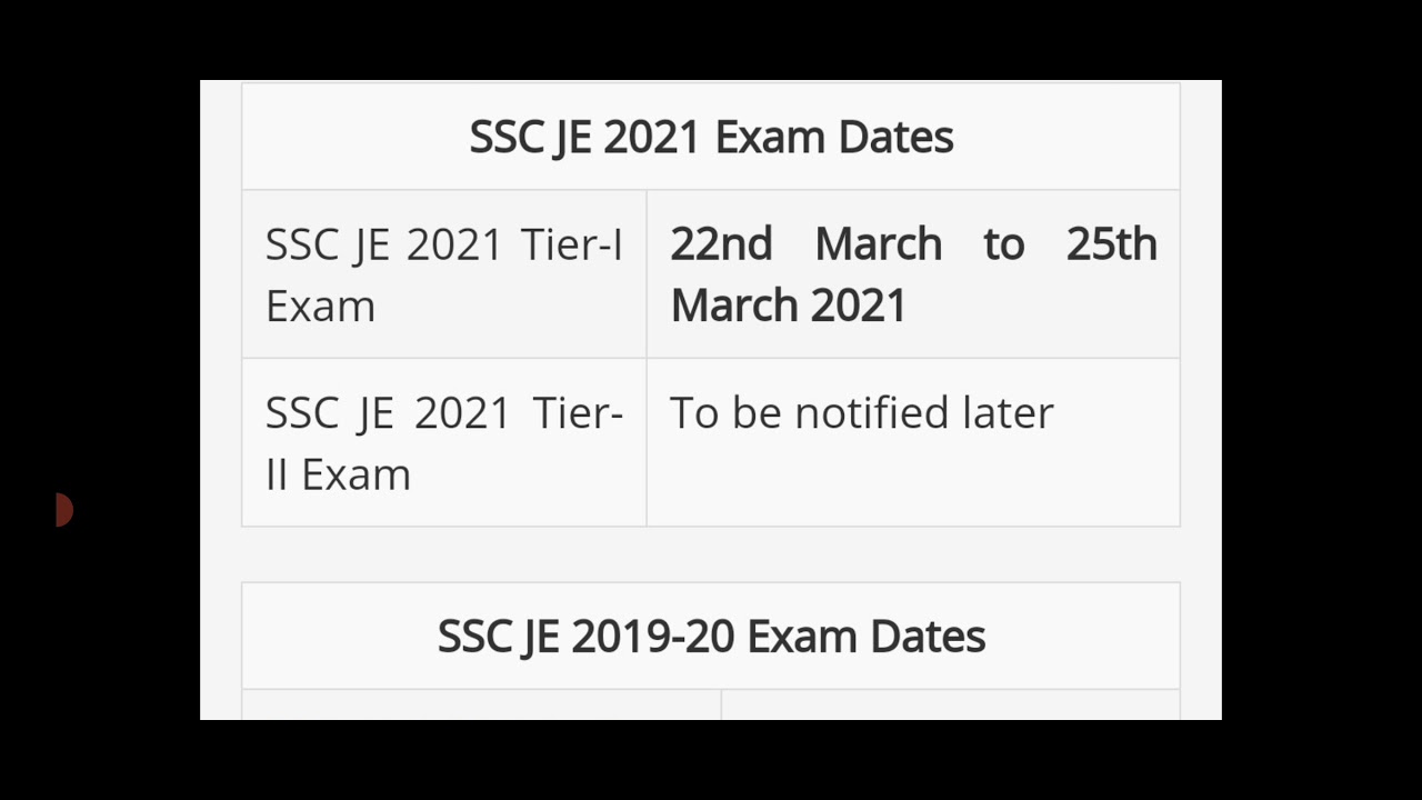 SSC JE 2021 Exam Dates,Check application status,City & Date !!! Civil,Mech,Electrical etc.
