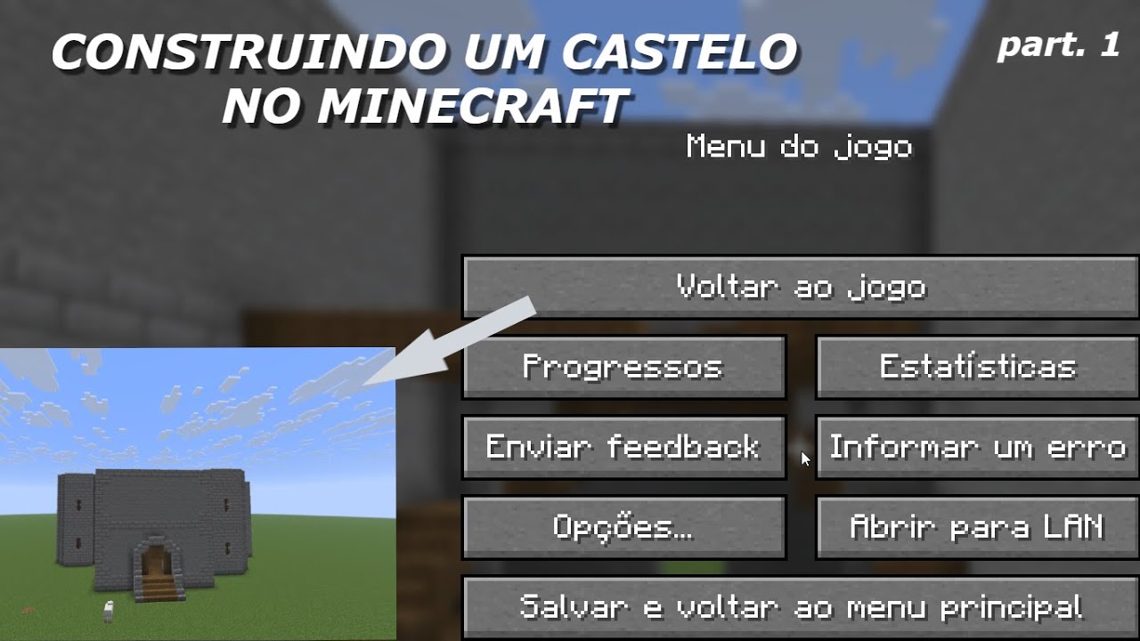 COMECEI A CONSTRUIR UM CASTELO NO MINECRAFT part 1