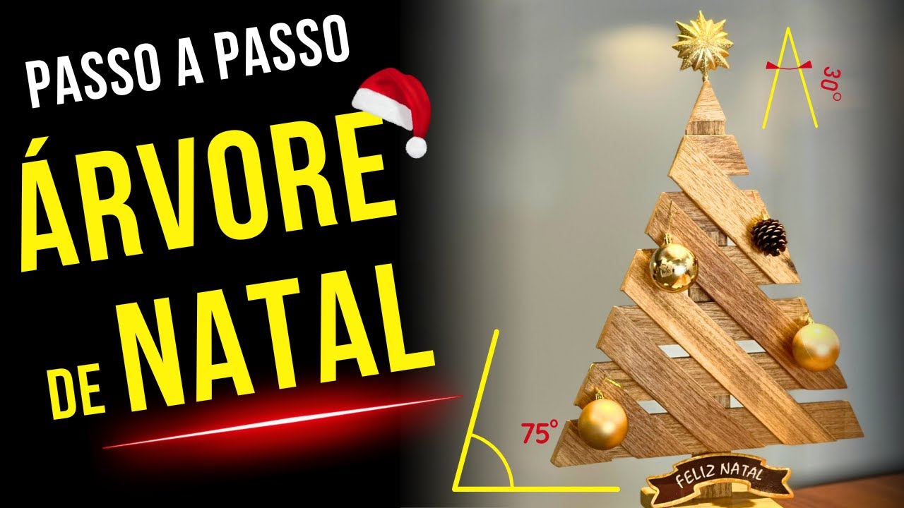 Árvore de NATAL de MADEIRA: Idea Fácil com ferramentas Básicas de Marcenaria