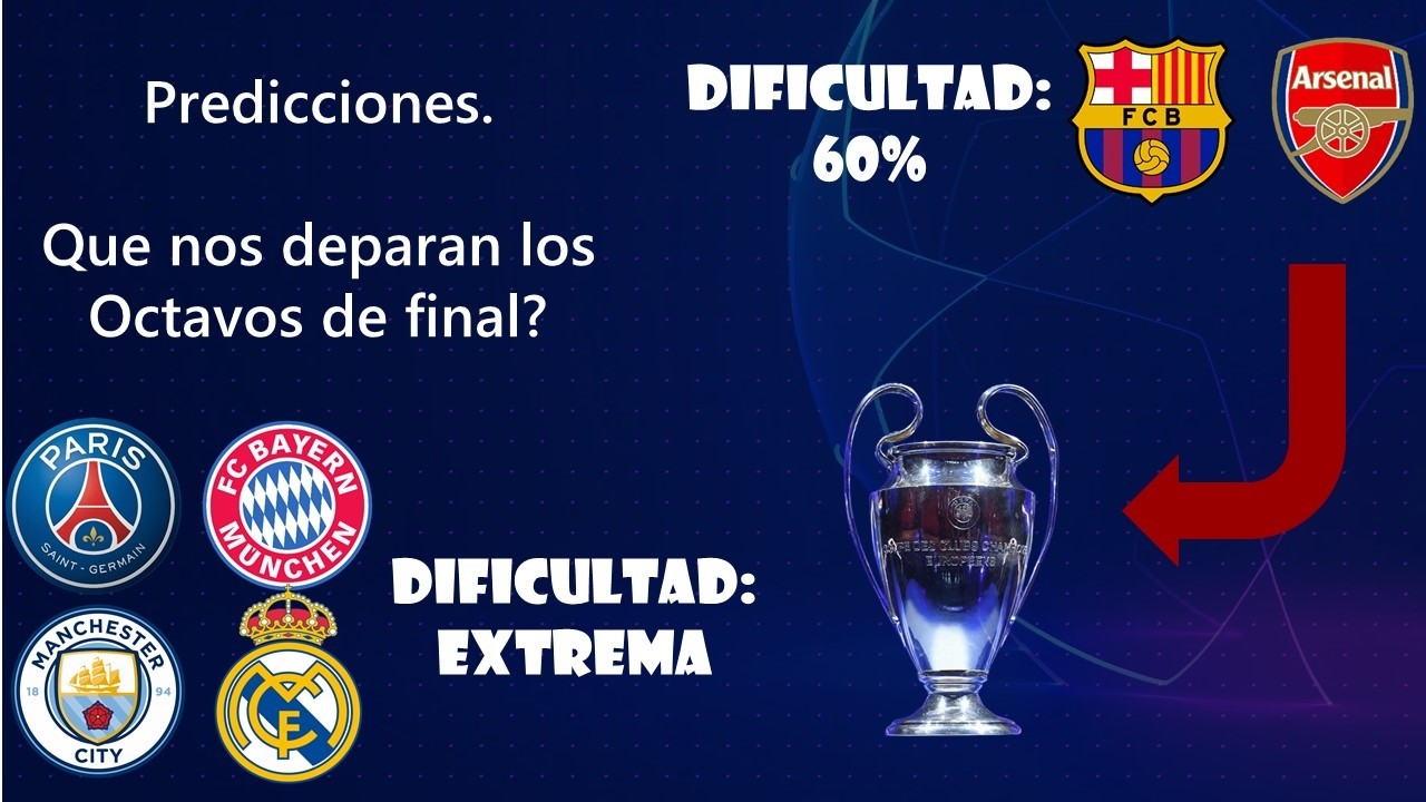 Predicción para los cruces de octavos de final champions league