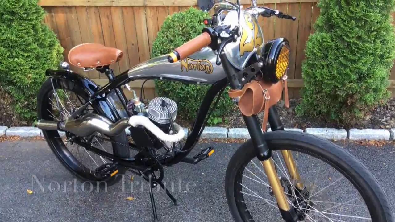 NORTON MOTORIZED BICYCLE TRIBUTE ( VINTAGE MOTORCYCLE )