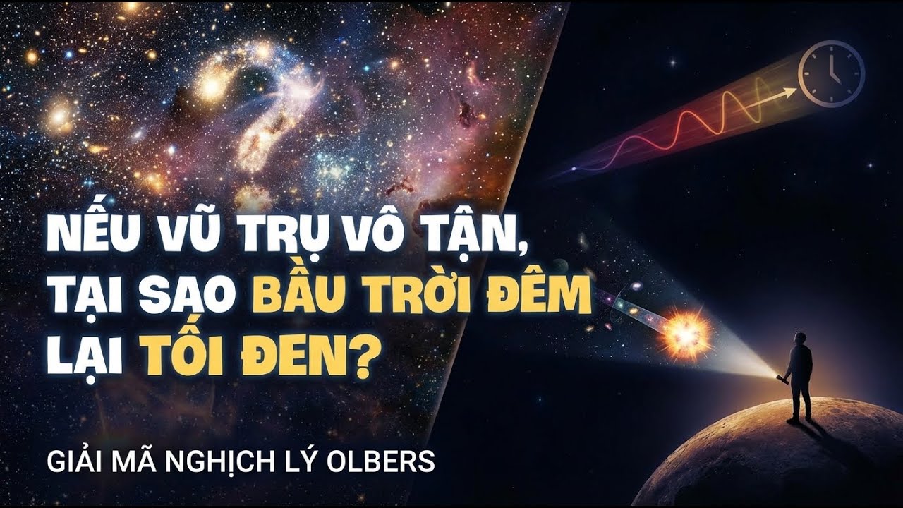 NGHỊCH LÝ OLBERS: Nếu Vũ Trụ Vô Tận, Tại Sao Bầu Trời Đêm Lại Tối Đen?