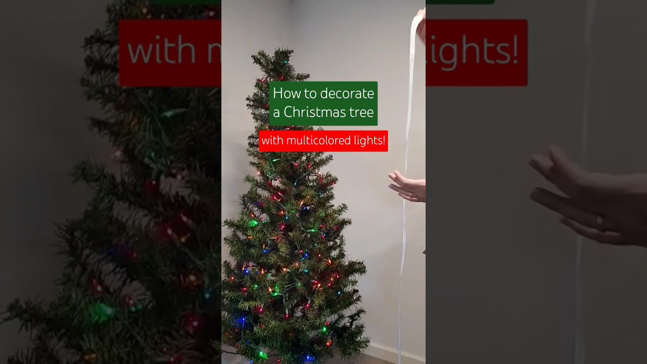 Multicolored lights! Christmas tree decorating ideas for mulitcolored lights!
