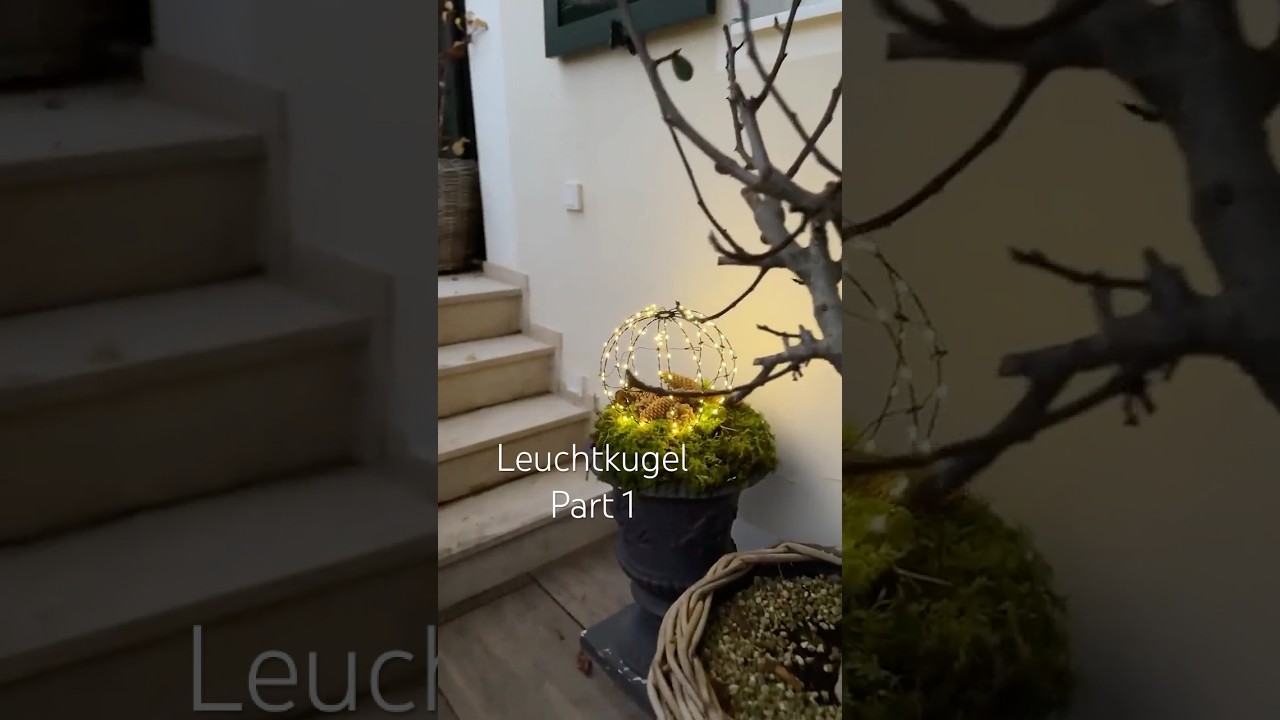 Winterlich weihnachtliche Leuchtkugel Part 1 #winterdecor #christmasdecor #weihnachtsdeko