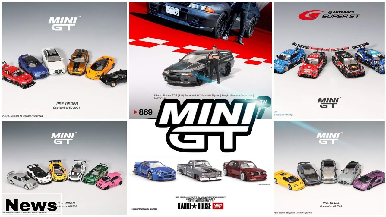 Mini GT 九月 2024 Pre Order List Nissan S15 LBWK | 迷你GT | ミニGT | Kaido★House Nissan Skyline GT-R R34