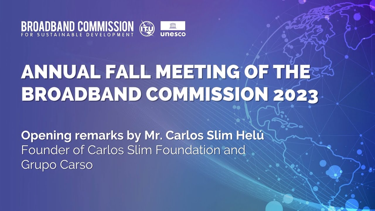 Opening remarks by Mr. Carlos Slim Hel&uacute;, President, Carlos Slim Foundation