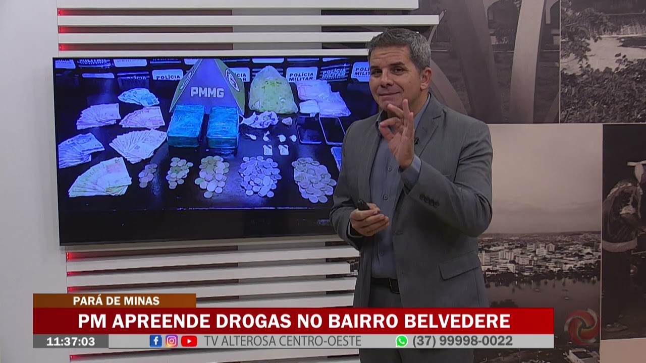 Pará de Minas PM apreende drogas no Bairro Belvedere