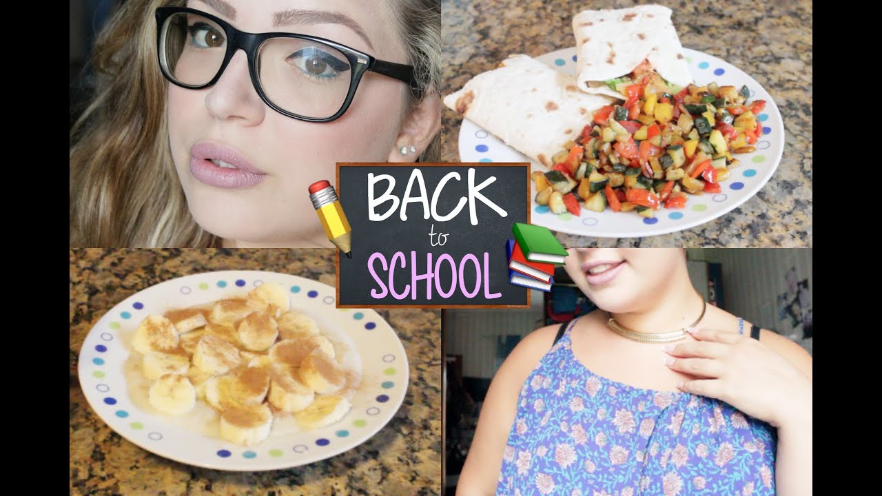 Back to School ♡ breakfast+lunch ideas / makeup&outfit