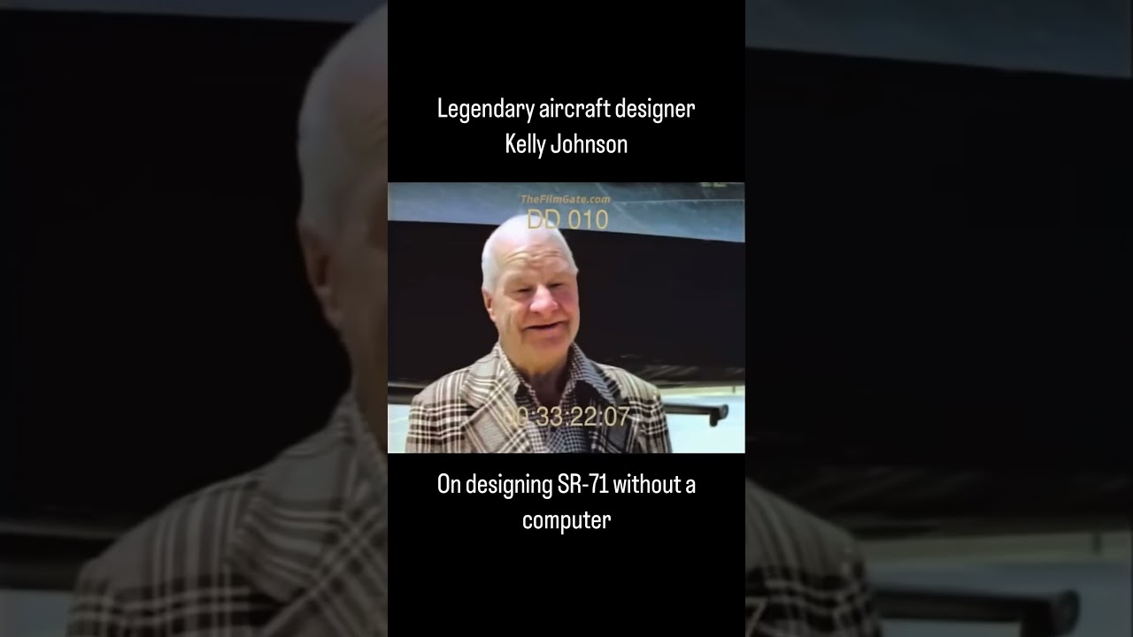 Kelly Johnson of Lockheed Skunk Works On famous Supersonic Reconnaissance Aircraft SR-71 Blackbird