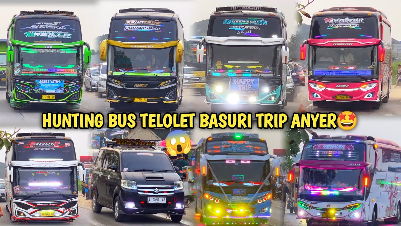 RAME FULL BUS TELOLET BASURI🥳 Hunting Bus Di Pusat Oleh Oleh CM7 Banten👏