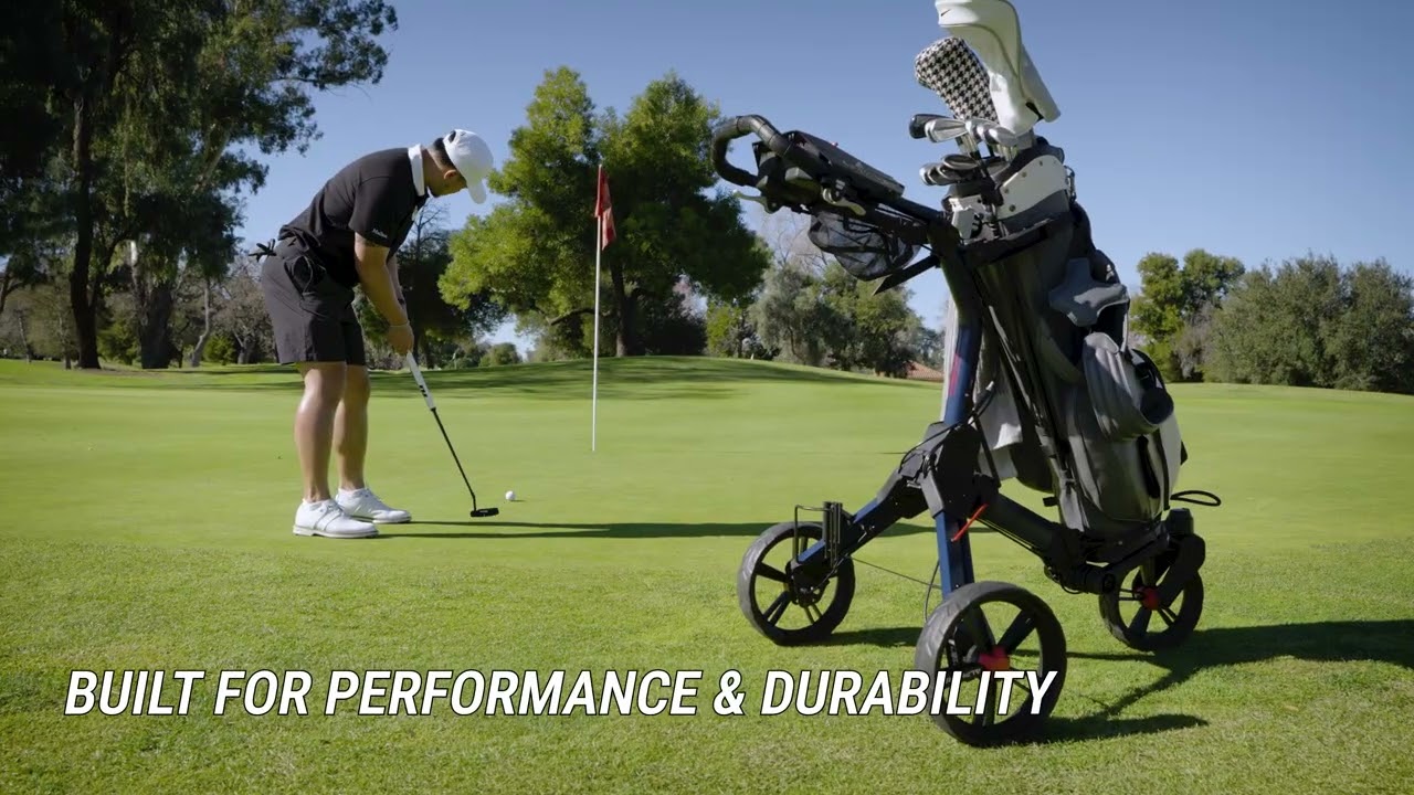 Cybercart Push+ is the first golf push cart designed to evolve into an electric remote push cart.