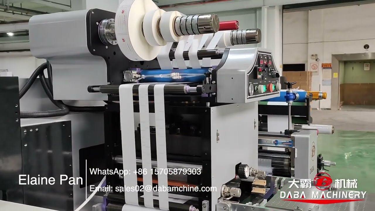 Hot stamping function flatbed die cutting station in label finishing machine#diecutter #hotstamping