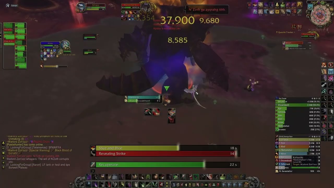 Warlord Zon'ozz 10man hc rogue pov