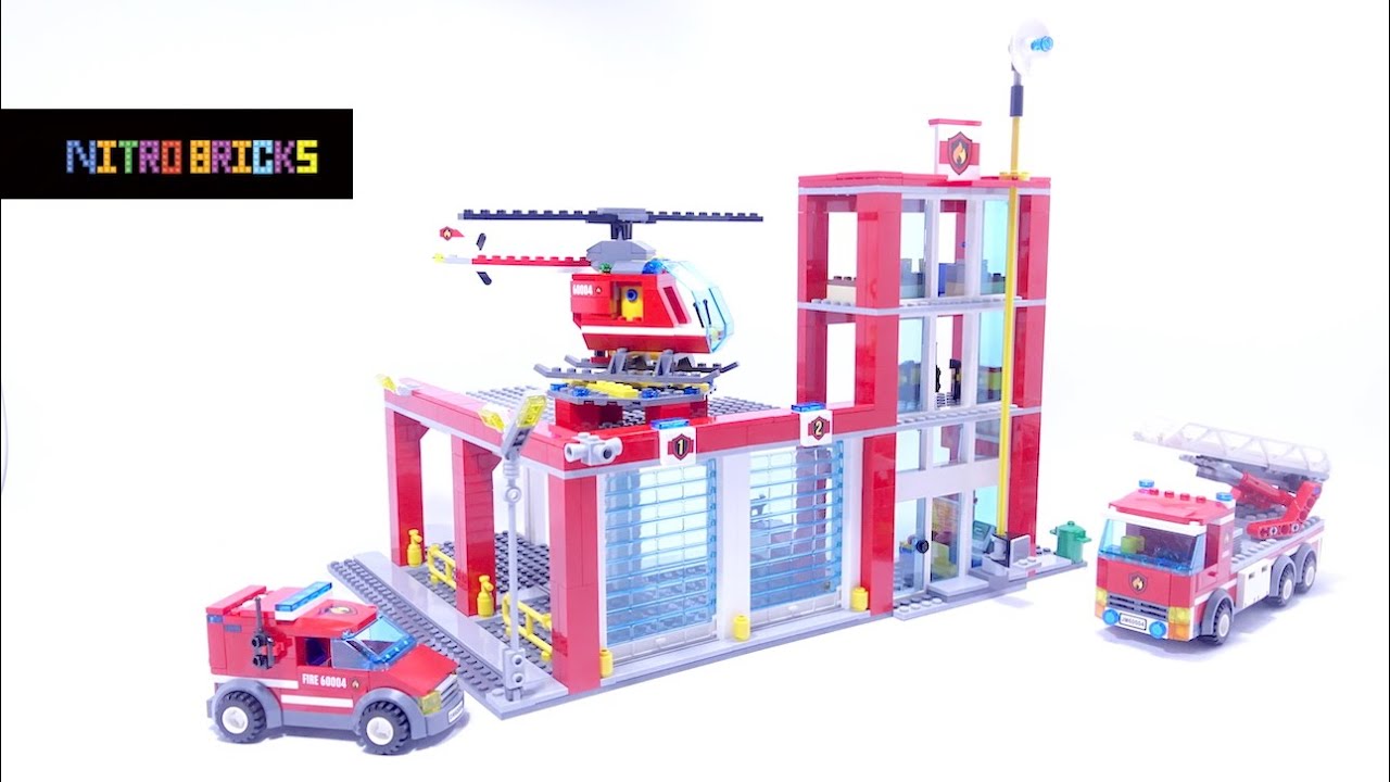 Lego City Fire Station 60004 | Lego Speed build