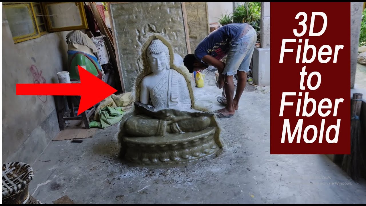 3D Fiberglass Pcs Mold from Fiber Buddha Murti || With all Details || Art Tech