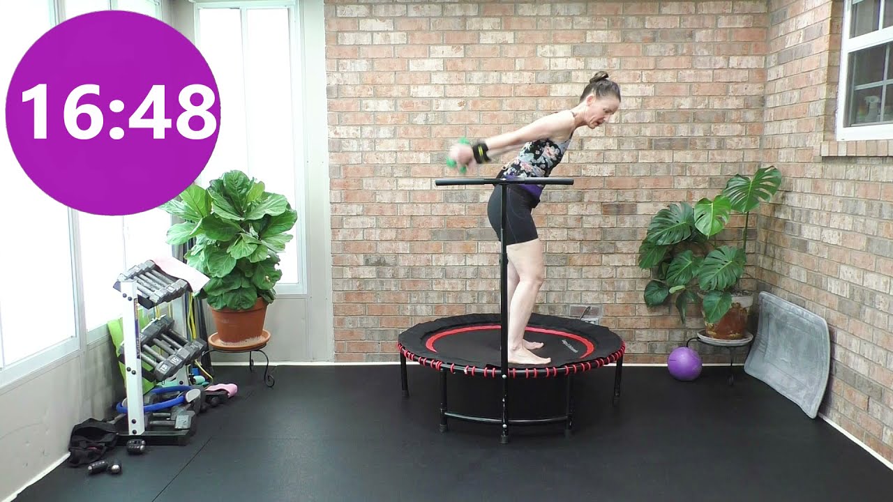 Rebounder HIIT & TABATA Workout 💥 Bicep-Triceps-Shoulder-Core Sculpt 💥 Health Bounce & Lymph PATTING