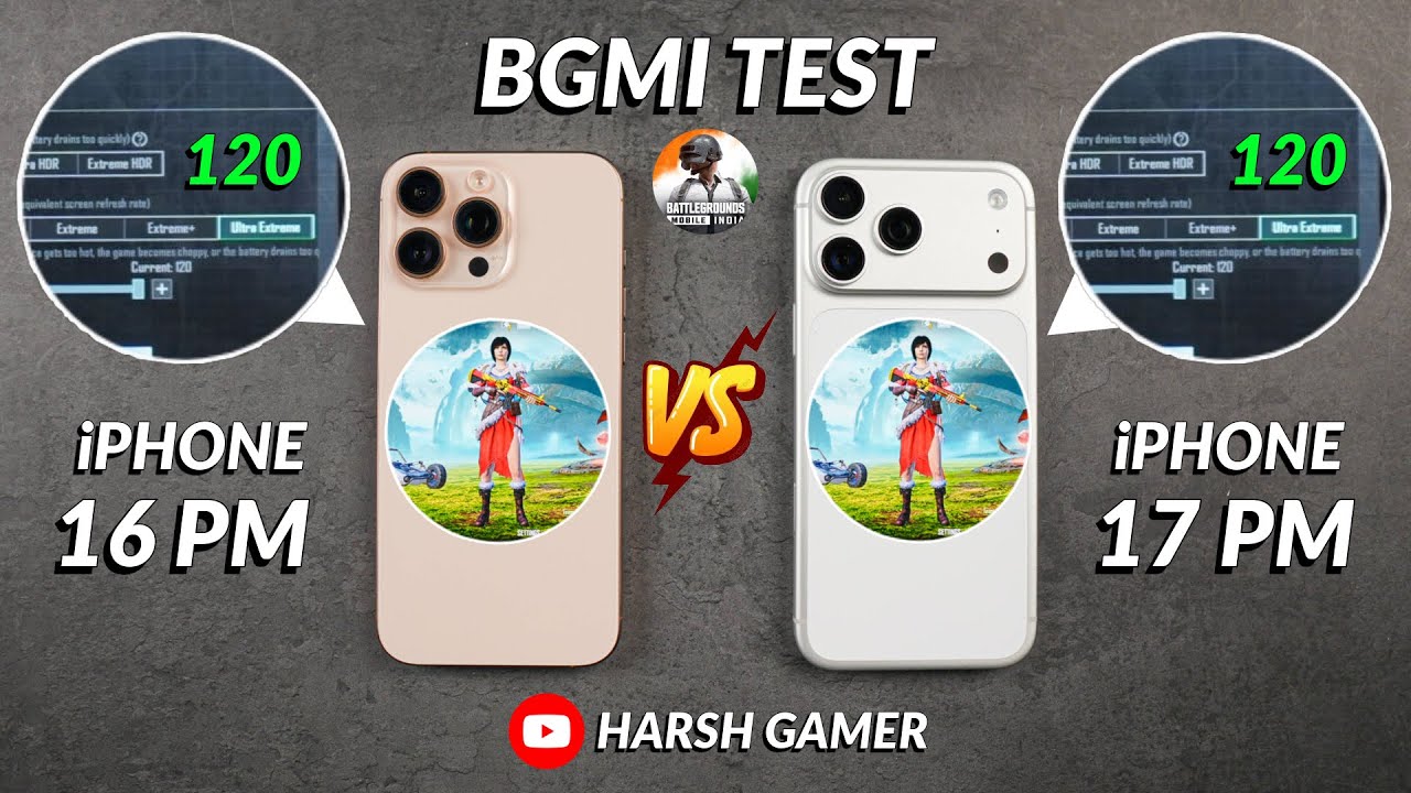 iPhone 17 Pro Max vs iPhone 16 Pro Max - 120 FPS BGMI Test, Heating & Battery Test 🔥