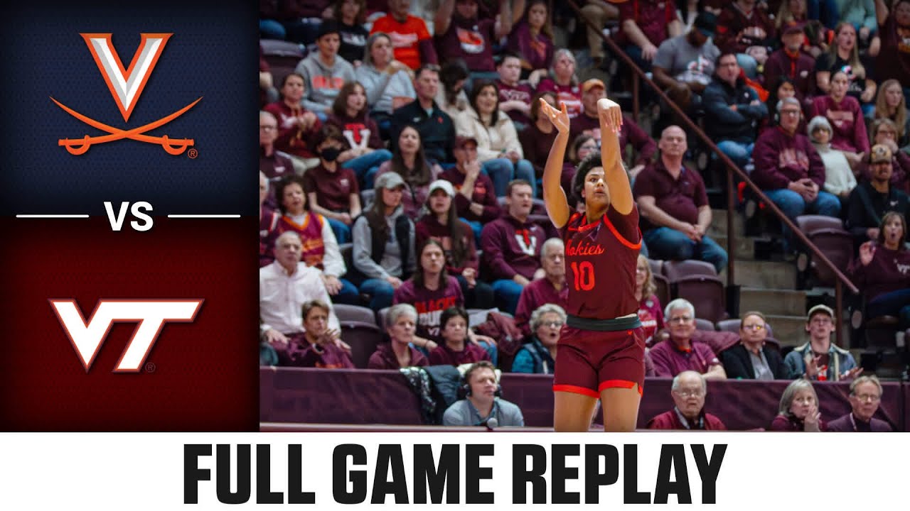 Virginia vs. Virginia Tech Full Game Replay | 2023-24 ACC Women’s Basketball