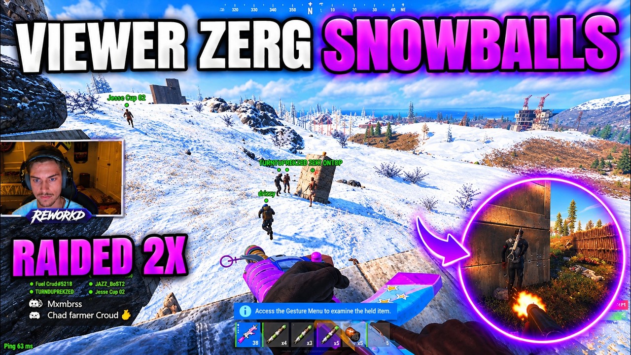 How My VIEWER ZERG Snowballs To Get RAIDED - Rust Console