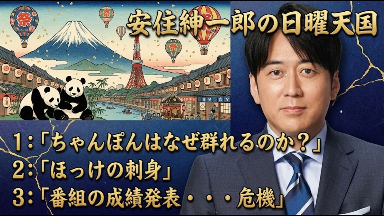 安住紳一郎の日曜天国 ☀️「番組の成績発表・・・危機」 💖🎀💦 出演者 : 安住紳一郎（TBSアナウンサー ) 【睡眠用・作業用・ドライブ・高音質BGM聞き流し】【広告無し】