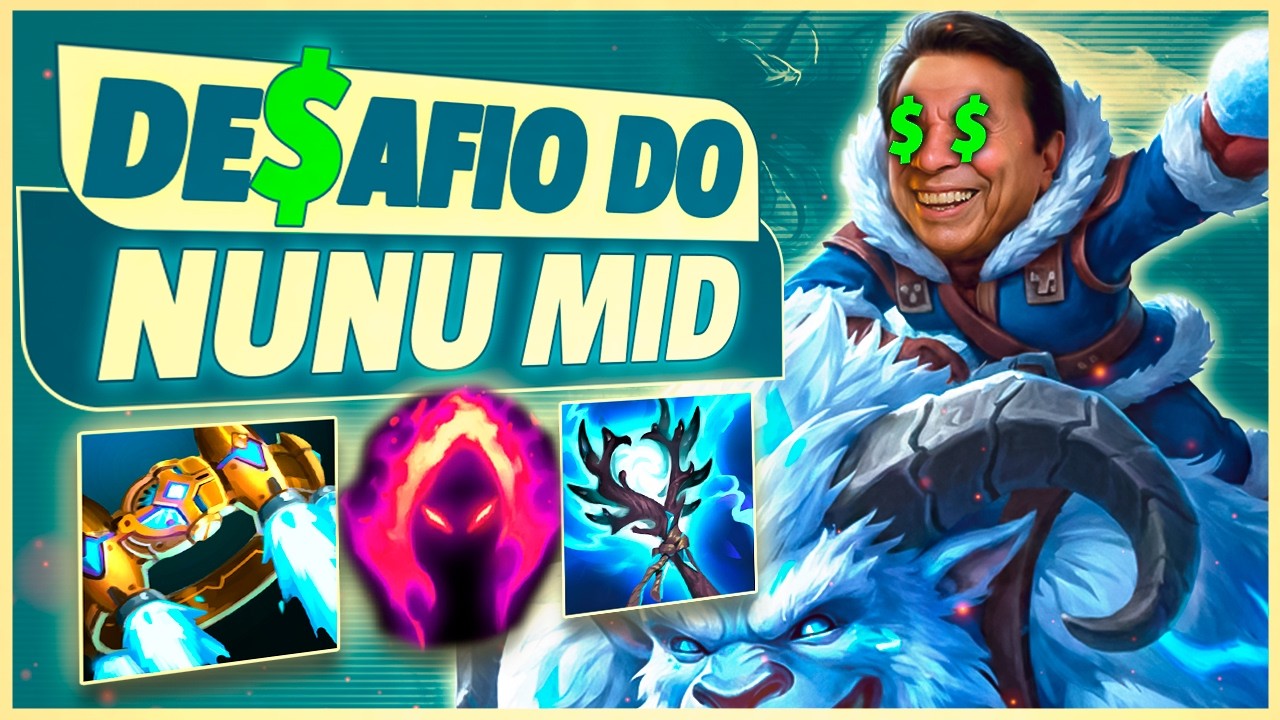 NUNU MID FULL AP E O DESAFIO DAS K1LLS! R$ 5 CONTO PARA CADA K1LL