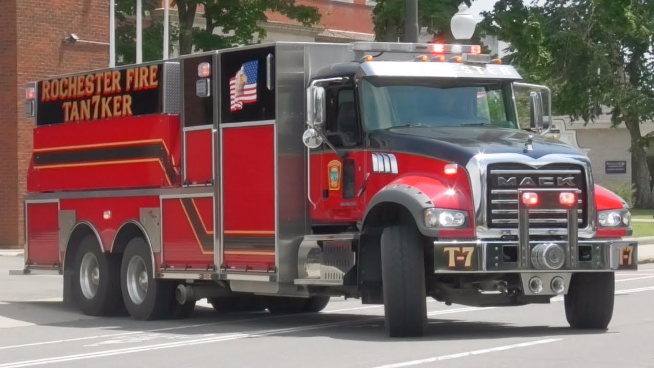 Rochester, NH Fire Department Engine 2, Tanker 7, & Car 4 Responding