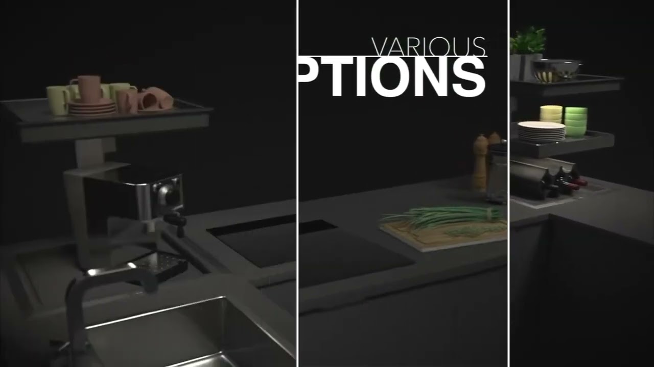 Hafele Köşe Kiler Seti Elektrikli ve Asansörlü | Hafele Qanto Kiler