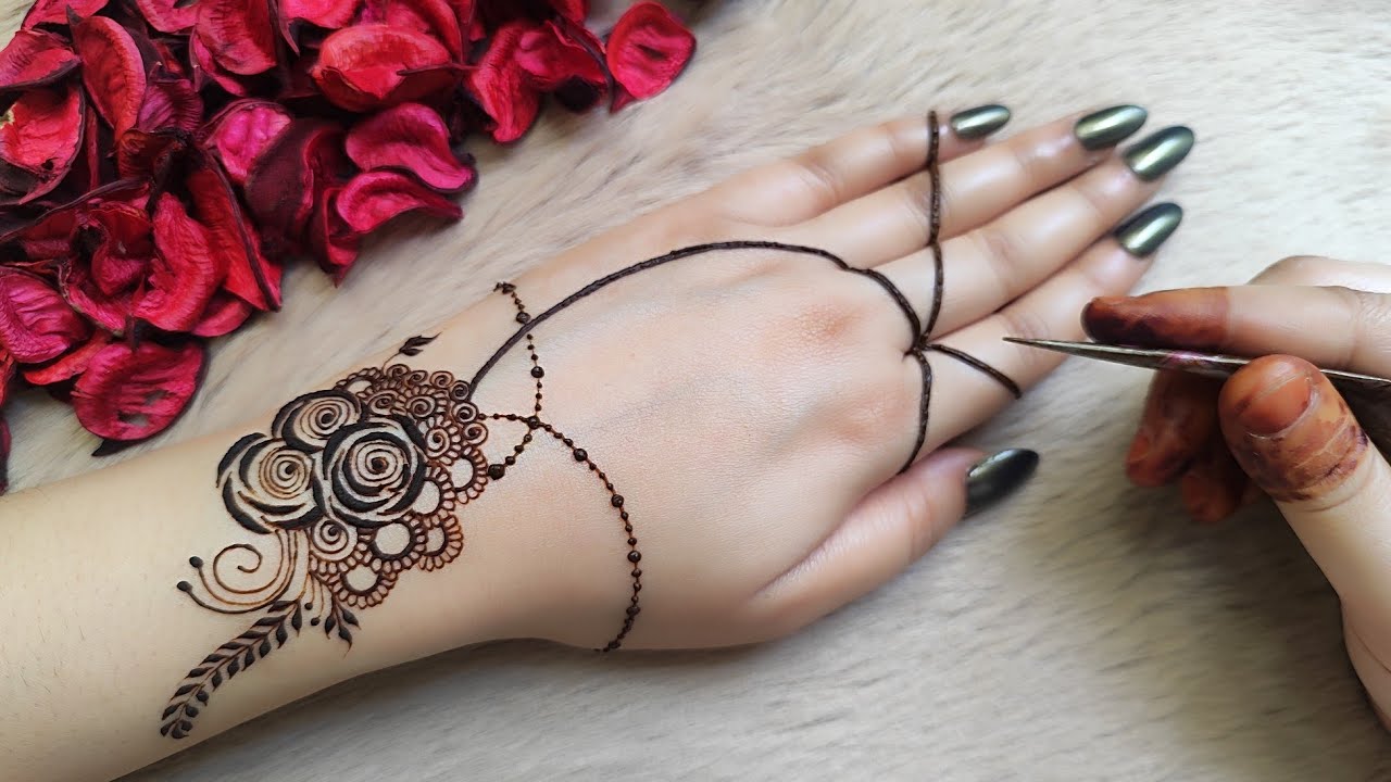 Aesthetic Mehndi design back hand | pakistani mehndi design | arabic mehndi design back hand