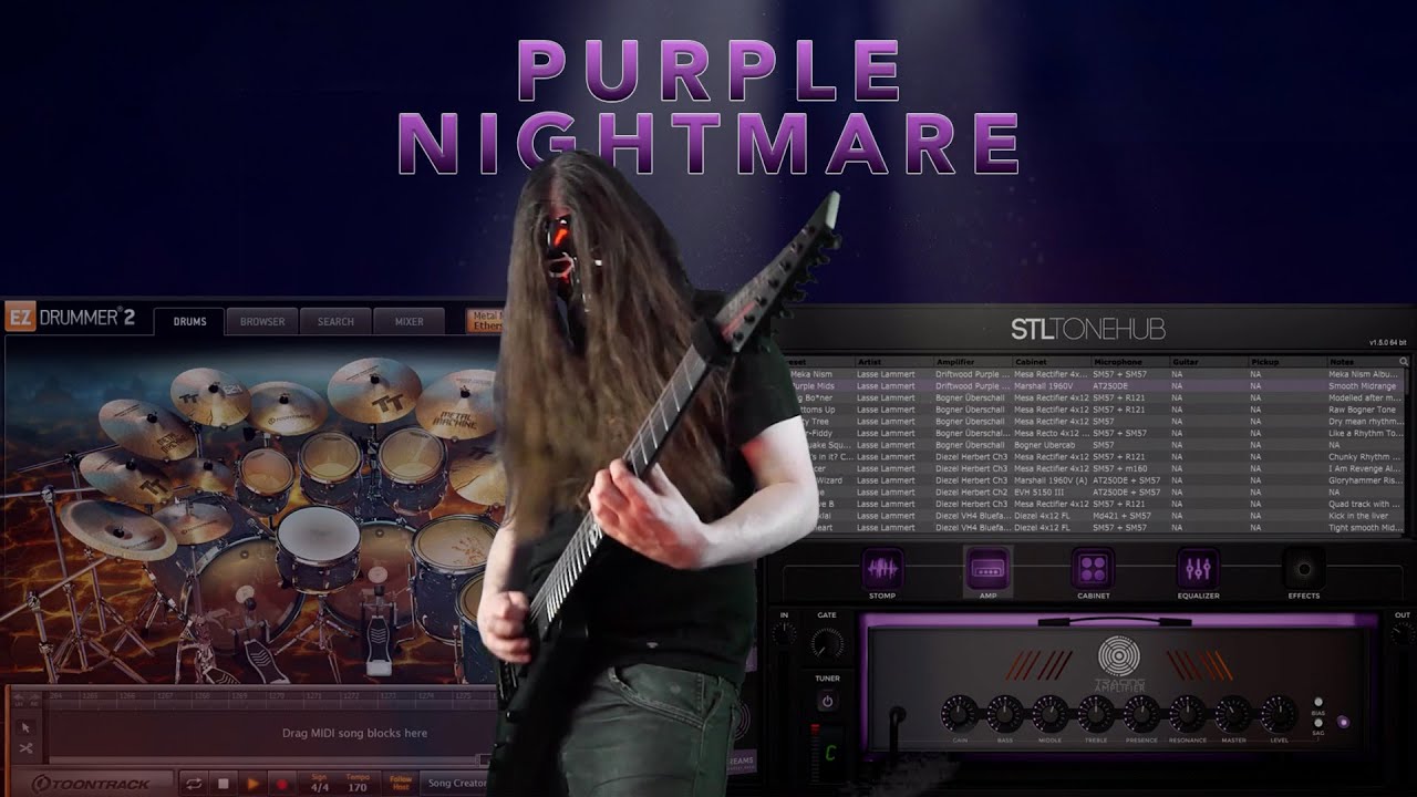 STLTones Tonehub Lasse Lammert Purple Nightmare / Toontrack Metal Machine