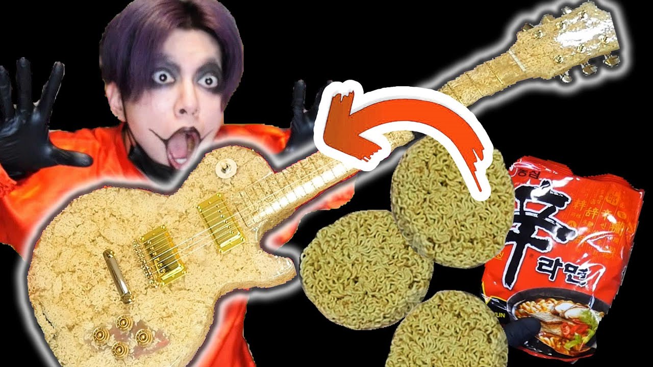 【RAMEN】Making The Guitar from RAMEN NOODLE - Insane Guitar Project