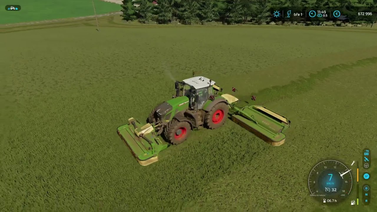 Farming Simlator 22 Szpakowo multiplayer#14 sekaní trávy a žita s Fendtem 900 Vario