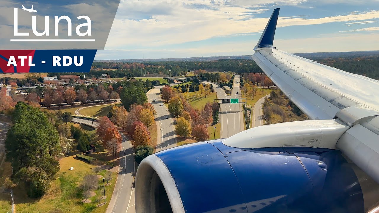 Full Flight -  Delta Airlines Boeing 757-200 Flight From Atlanta to Raleigh/Durham