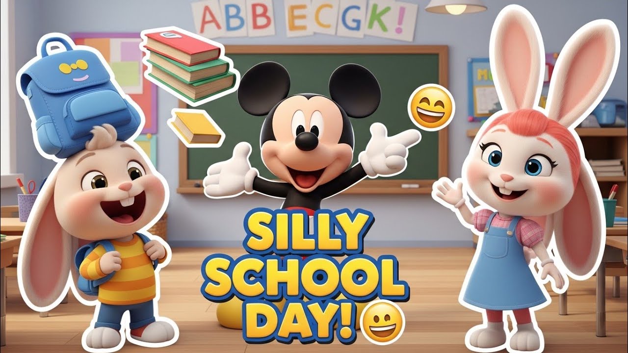 Mickey & Bunny’s🐭🐰📚 Silly School Day🐭🐰📚/Rabbit kids tv 