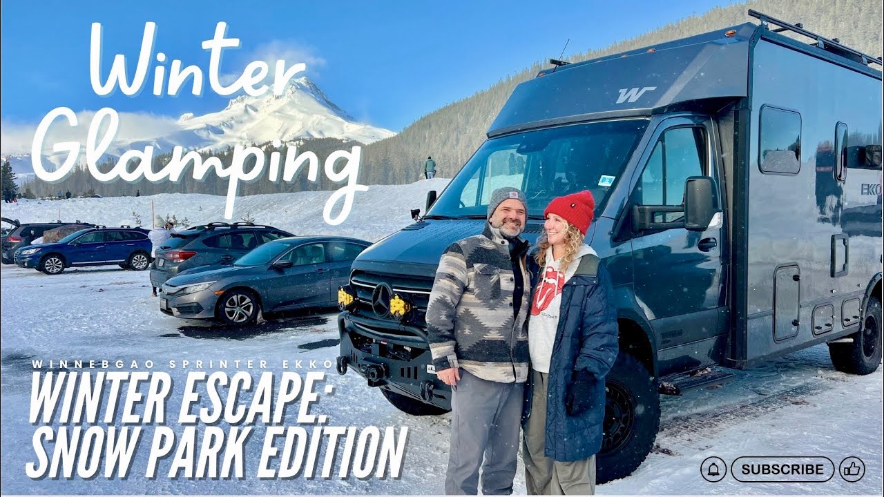 WINNEBAGO EKKO SPRINTER 23B IN ACTION! | WINTER RV GLAMPING ADVENTURE IN THE SNOW | SPREKKO #travel