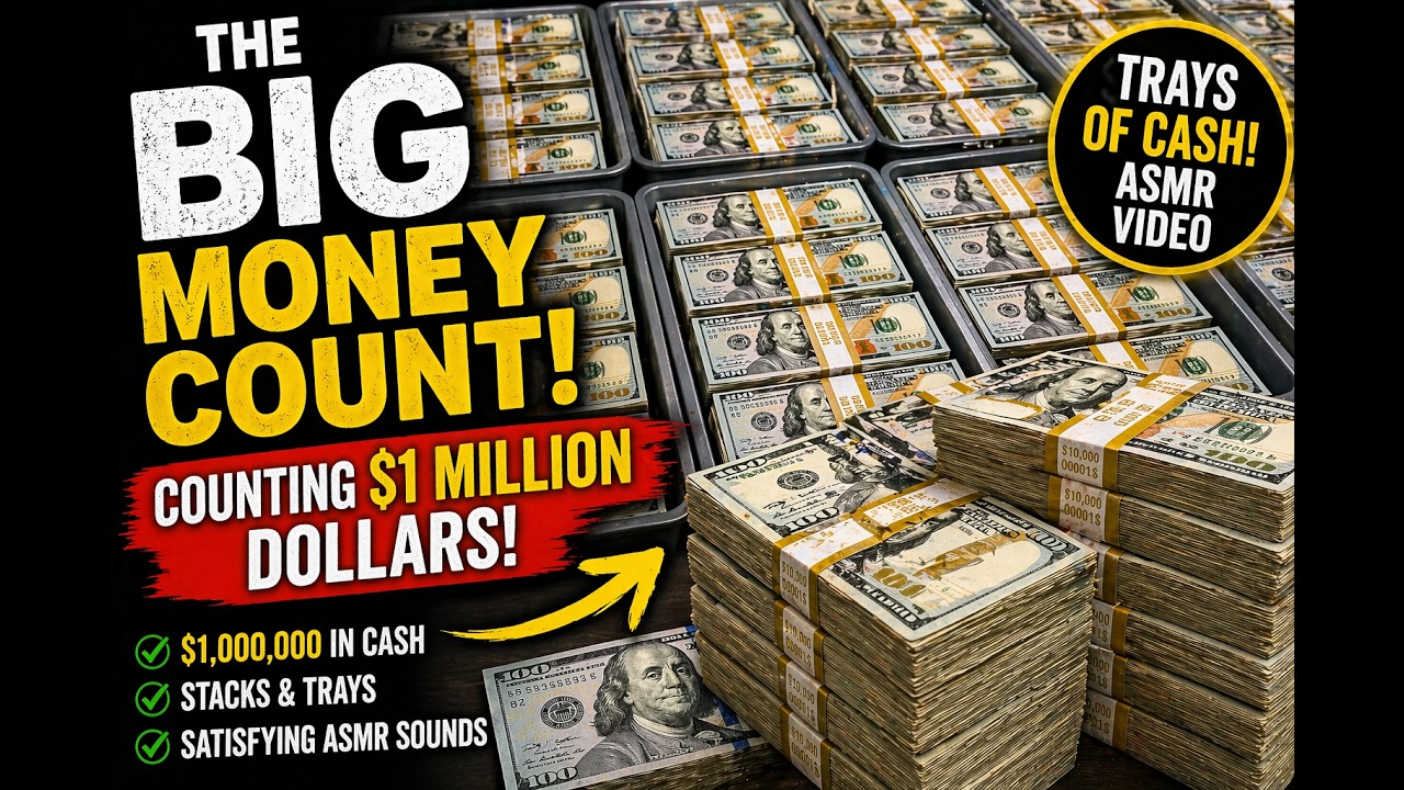 The Big Money Count - Counting $1 Million Dollars - Trays Of Cash!! ASMR Video